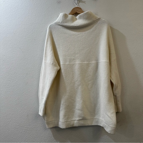 Free People Women's Ottoman Slouchy Tunic Sweater In Ecru Size Large - Picture 5 of 11